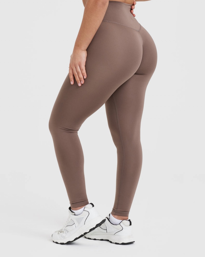 Oner Active Timeless High Waisted Leggings Brune | 896-DUKGRN