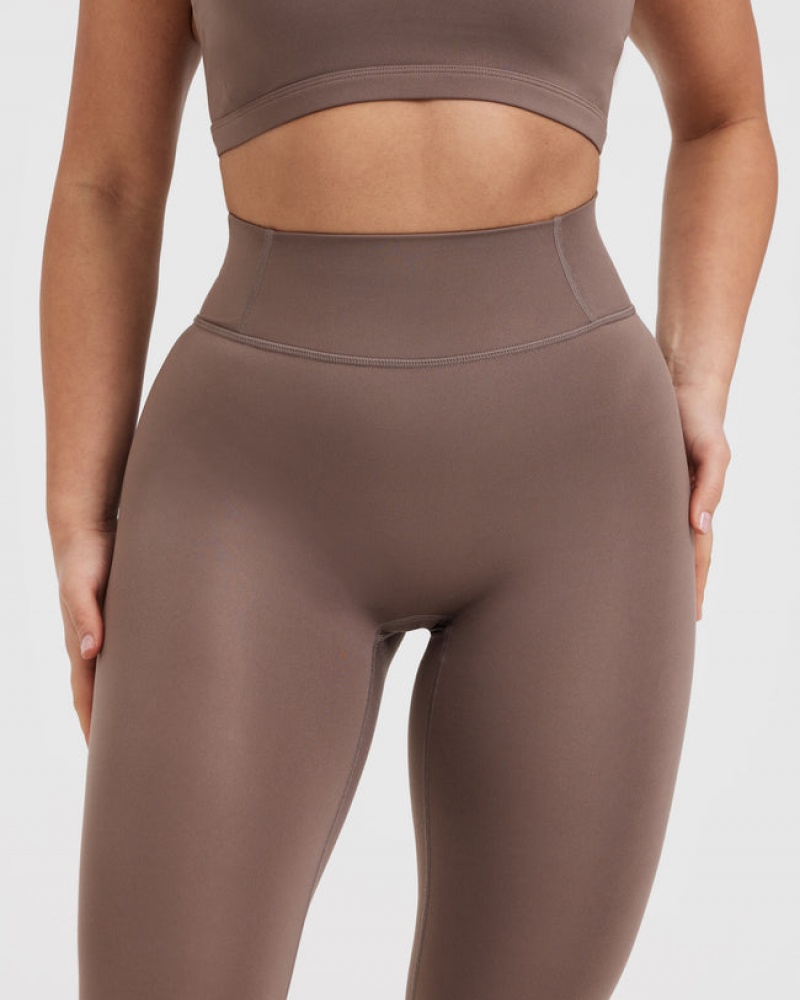 Oner Active Timeless High Waisted Leggings Brune | 896-DUKGRN