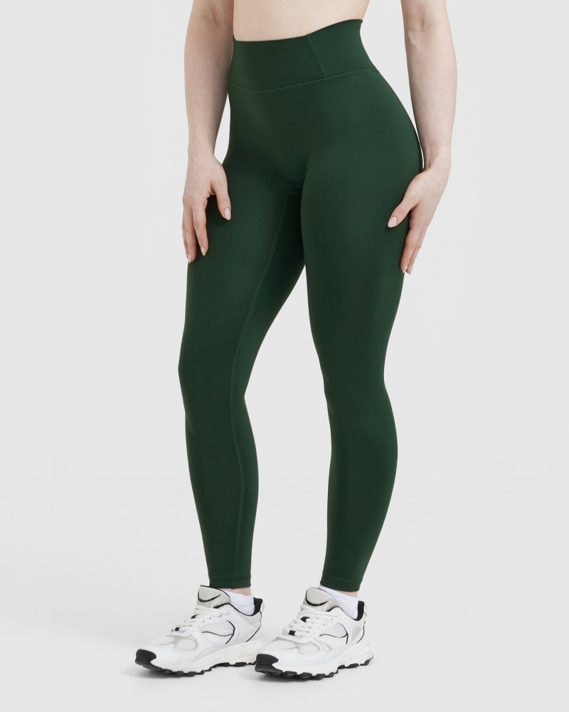 Oner Active Timeless High Waisted Leggings Dyb Grøn | 694-AKXFHL