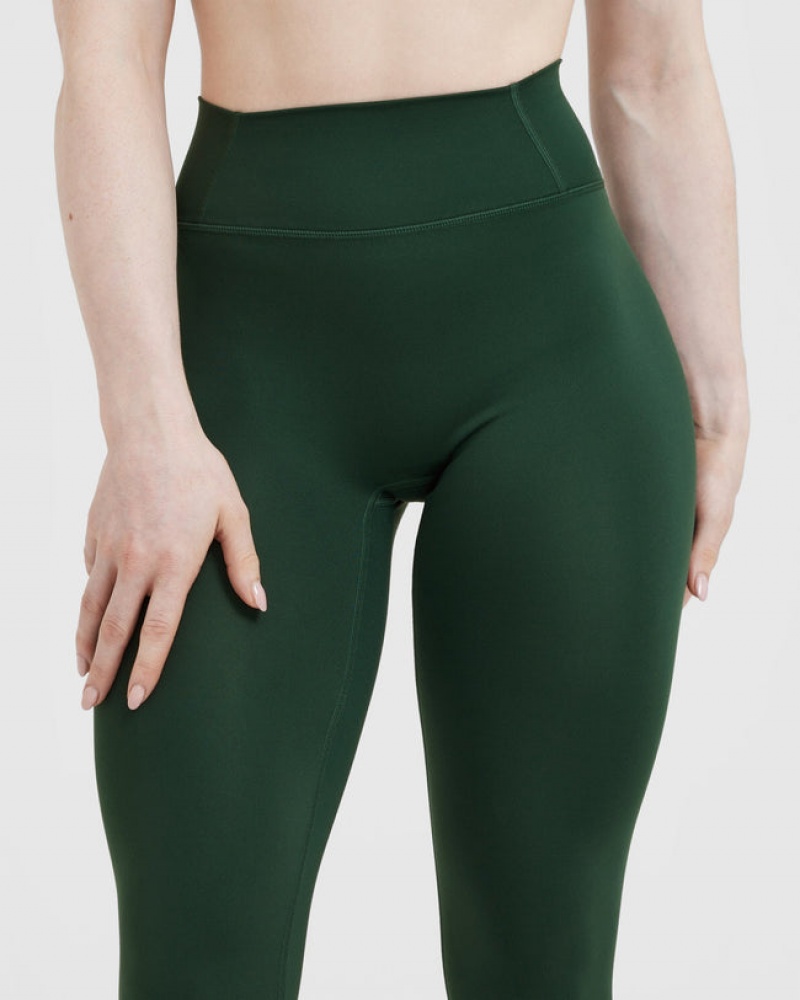 Oner Active Timeless High Waisted Leggings Dyb Grøn | 694-AKXFHL