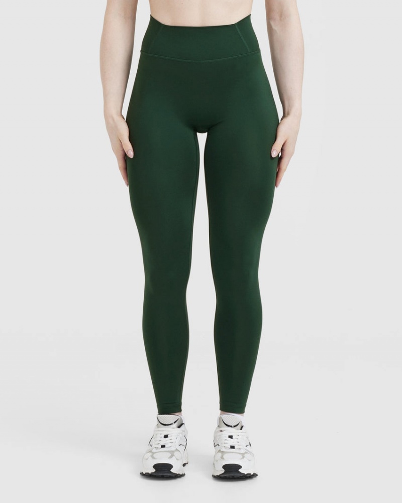 Oner Active Timeless High Waisted Leggings Dyb Grøn | 694-AKXFHL