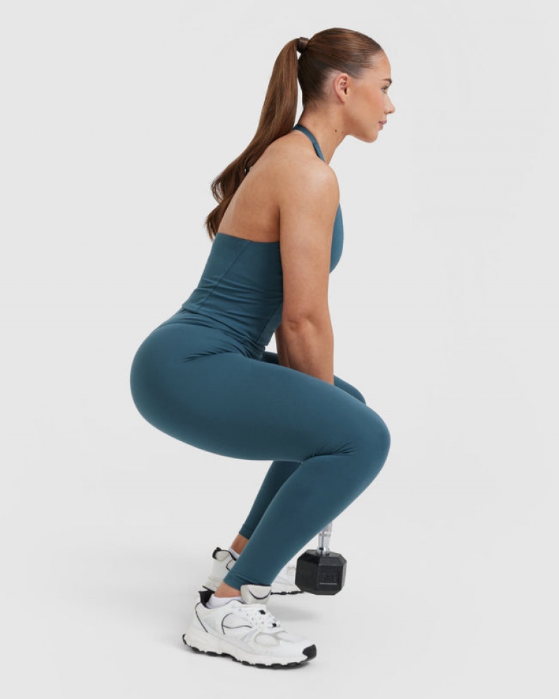 Oner Active Timeless High Waisted Leggings Blå | 324-ECHNIQ