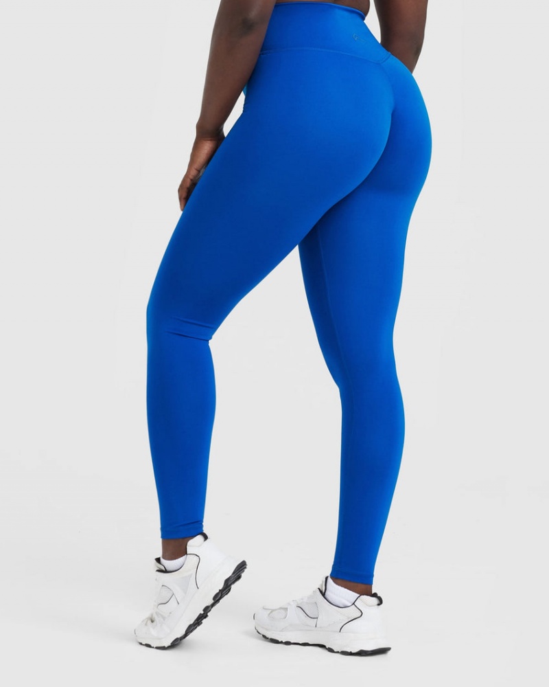 Oner Active Timeless High Waisted Leggings Dyb Blå | 936-IJCGYN