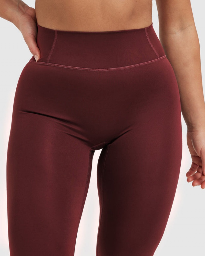 Oner Active Timeless High Waisted Leggings Bordeaux | 827-KOZLDR