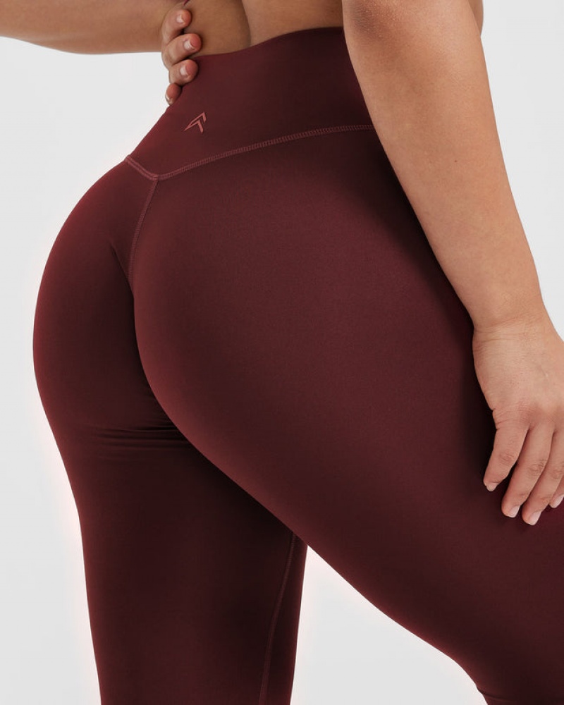 Oner Active Timeless High Waisted Leggings Bordeaux | 827-KOZLDR