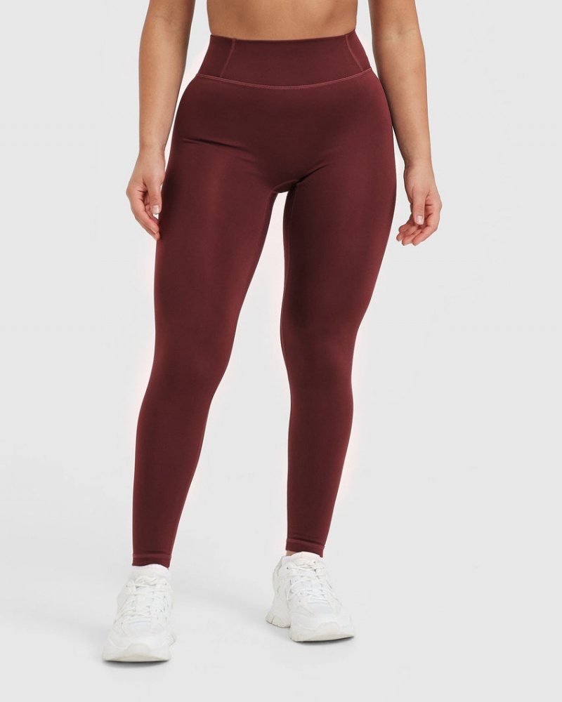 Oner Active Timeless High Waisted Leggings Bordeaux | 827-KOZLDR