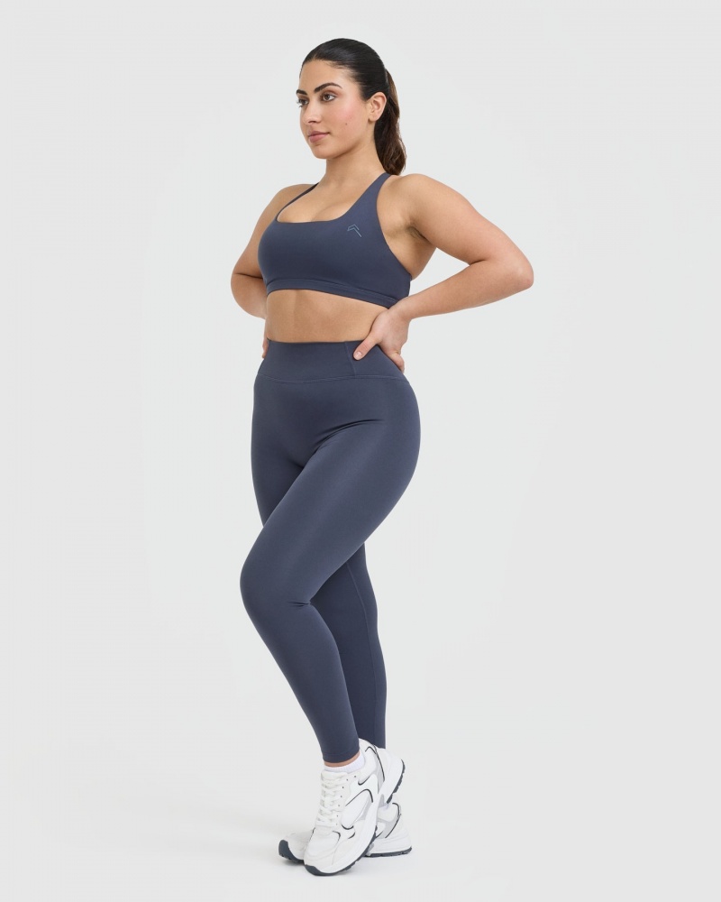 Oner Active Timeless High Waisted Leggings Blå | 351-JHXRBE