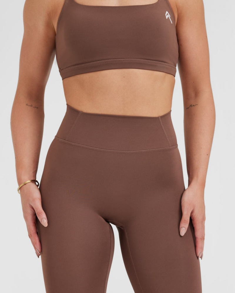 Oner Active Timeless High Waisted Leggings Brune | 728-IPQTDH