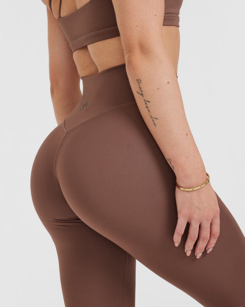 Oner Active Timeless High Waisted Leggings Brune | 728-IPQTDH