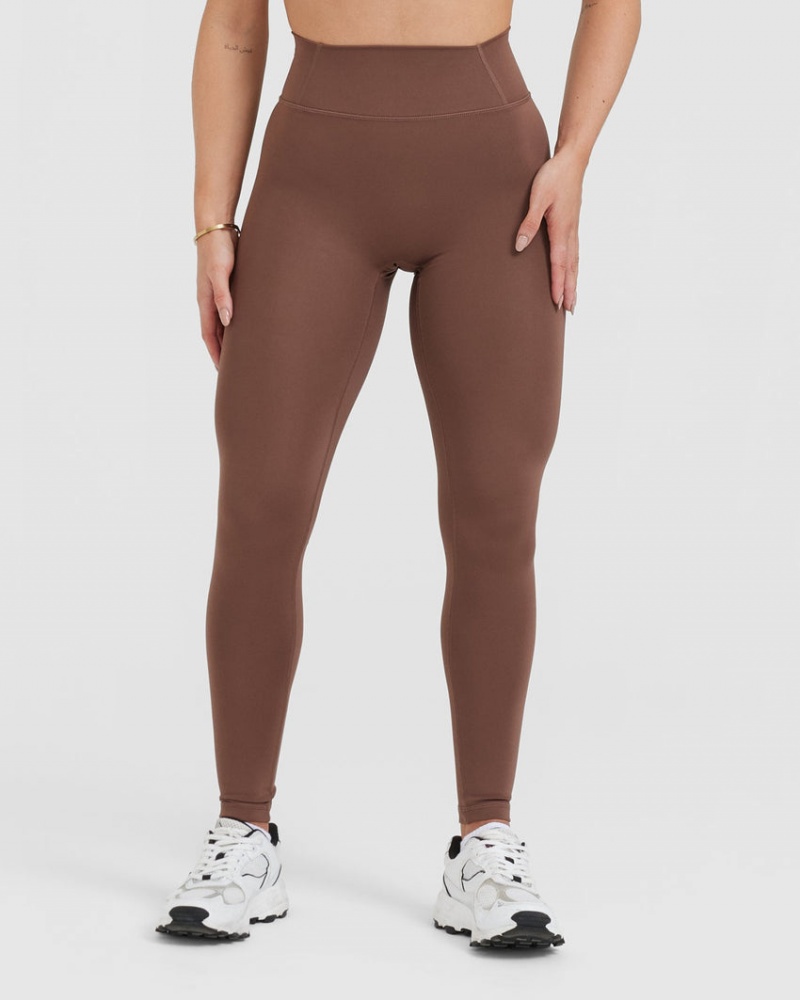 Oner Active Timeless High Waisted Leggings Brune | 728-IPQTDH