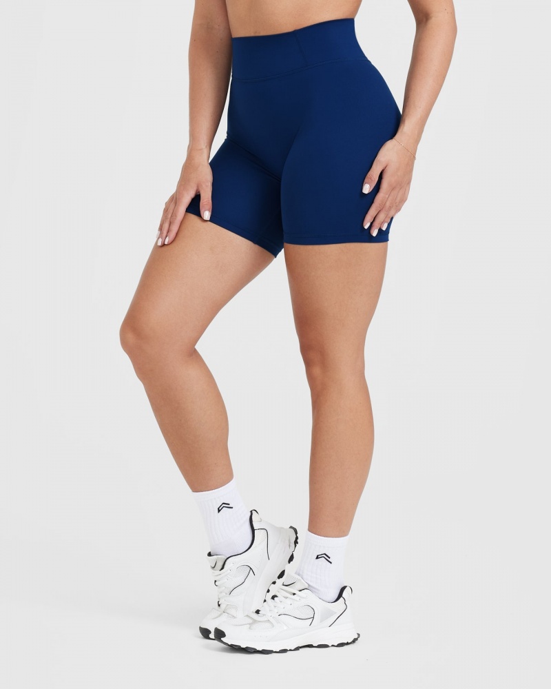 Oner Active Timeless High Waisted Shorts Blå | 428-FLQBYR