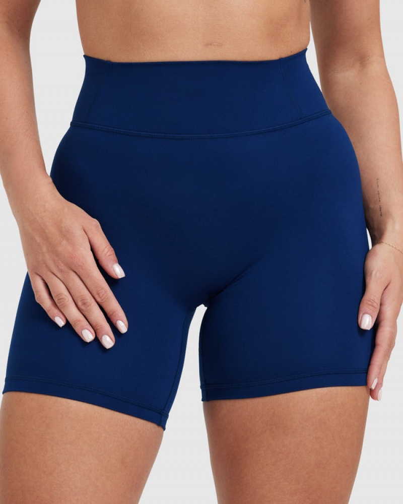 Oner Active Timeless High Waisted Shorts Blå | 428-FLQBYR