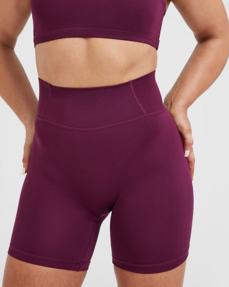 Oner Active Timeless High Waisted Shorts Bordeaux | 934-CEUGXK