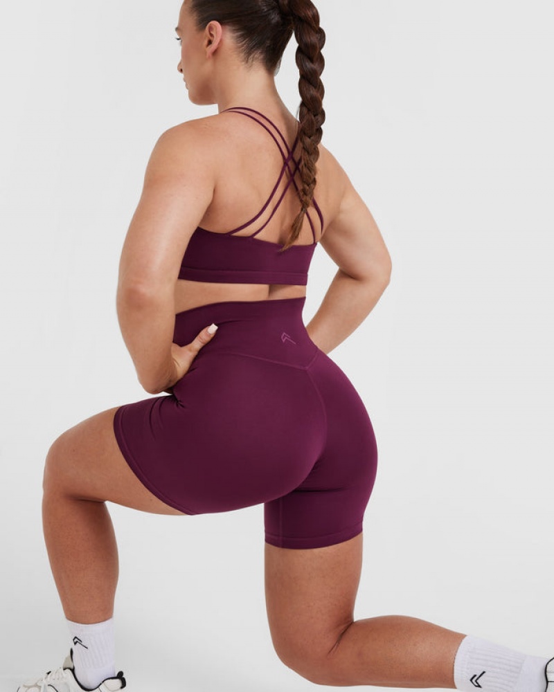 Oner Active Timeless High Waisted Shorts Bordeaux | 934-CEUGXK