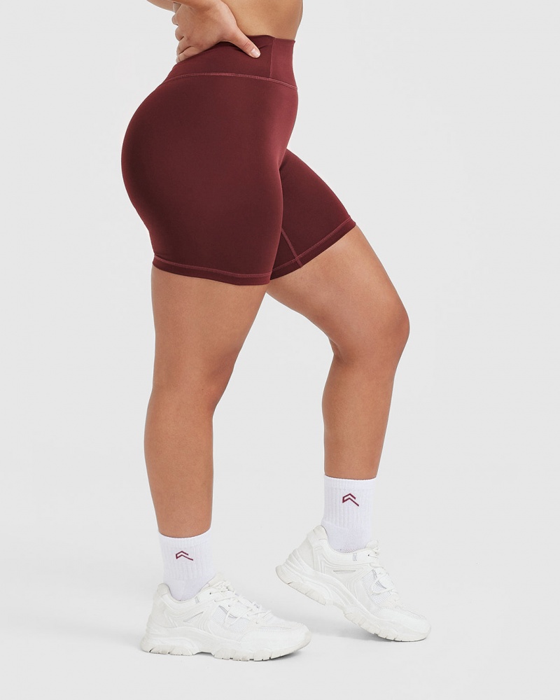 Oner Active Timeless High Waisted Shorts Bordeaux | 708-UJCRLP