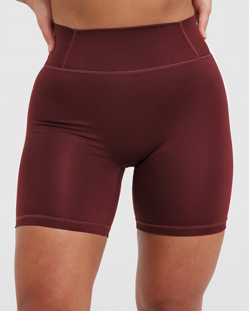 Oner Active Timeless High Waisted Shorts Bordeaux | 708-UJCRLP