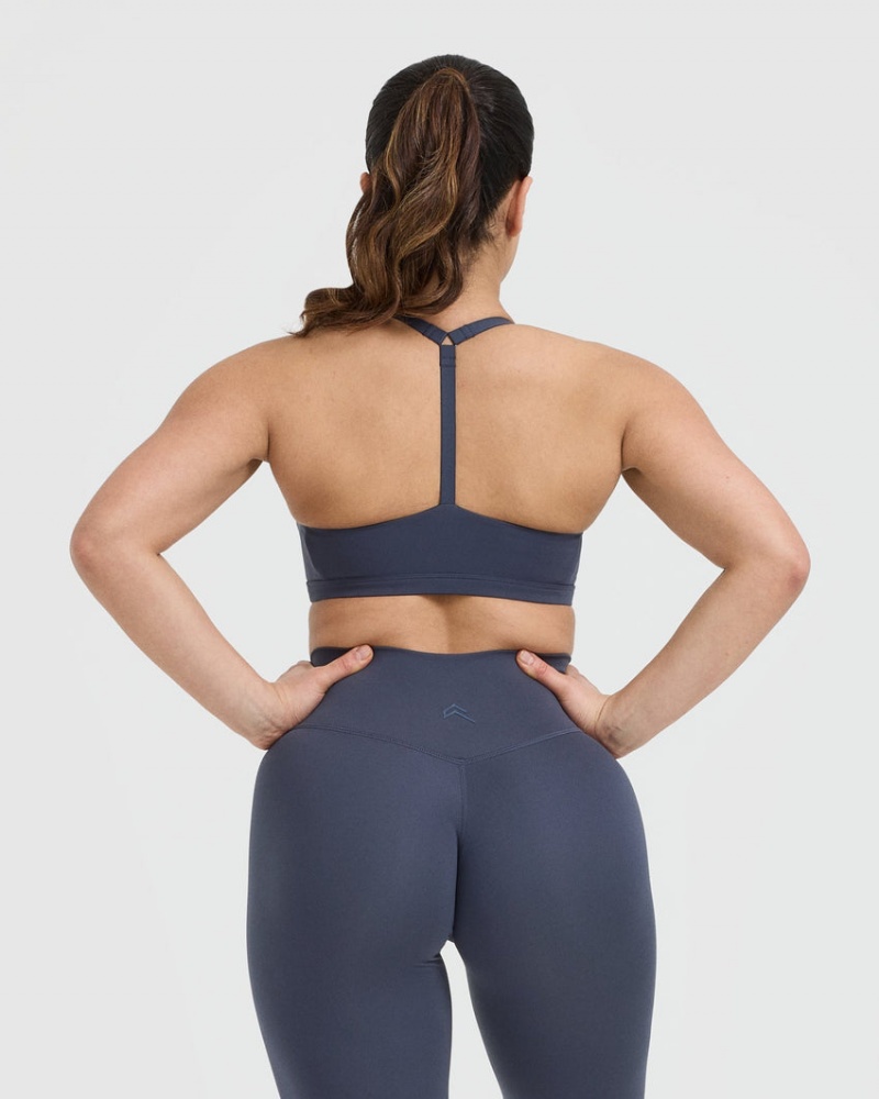 Oner Active Timeless Square Neck Sports Bras Blå | 179-HRWVUO