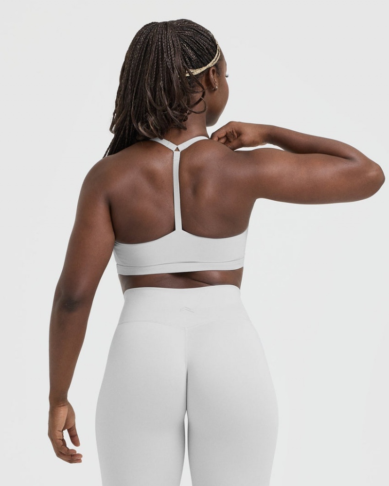 Oner Active Timeless Square Neck Sports Bras Lysegrå | 780-TQGYNR