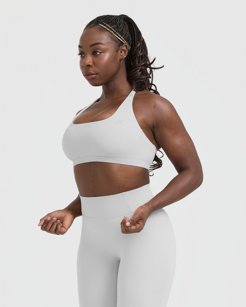 Oner Active Timeless Square Neck Sports Bras Lysegrå | 780-TQGYNR