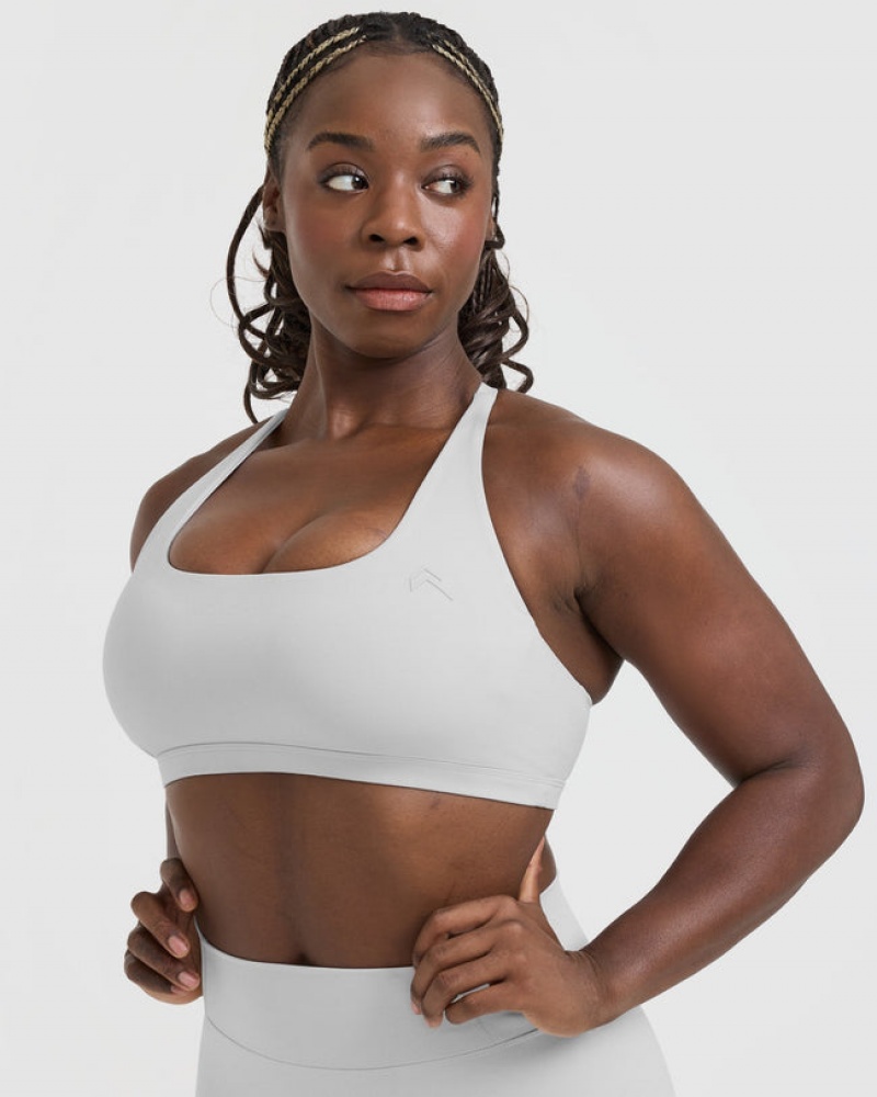 Oner Active Timeless Square Neck Sports Bras Lysegrå | 780-TQGYNR