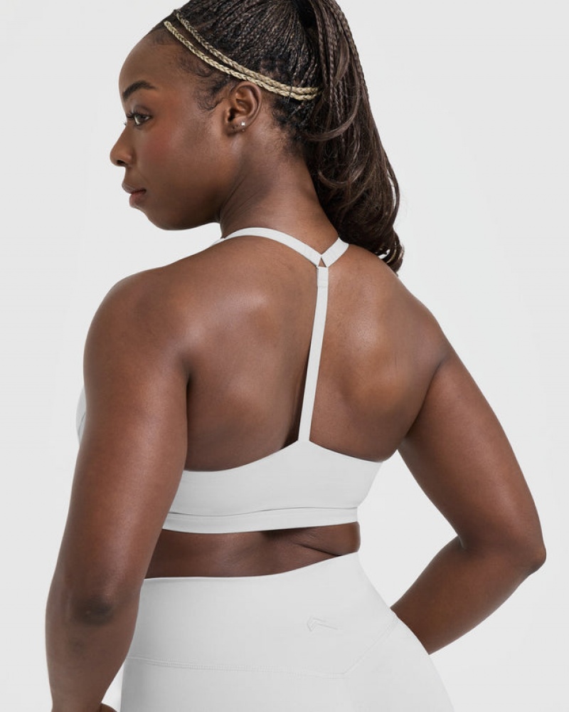 Oner Active Timeless Square Neck Sports Bras Lysegrå | 780-TQGYNR