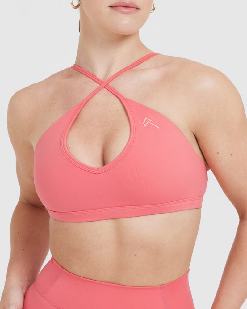 Oner Active Timeless Strappy Bralette Sports Bras Lyserød | 062-RGZMBS