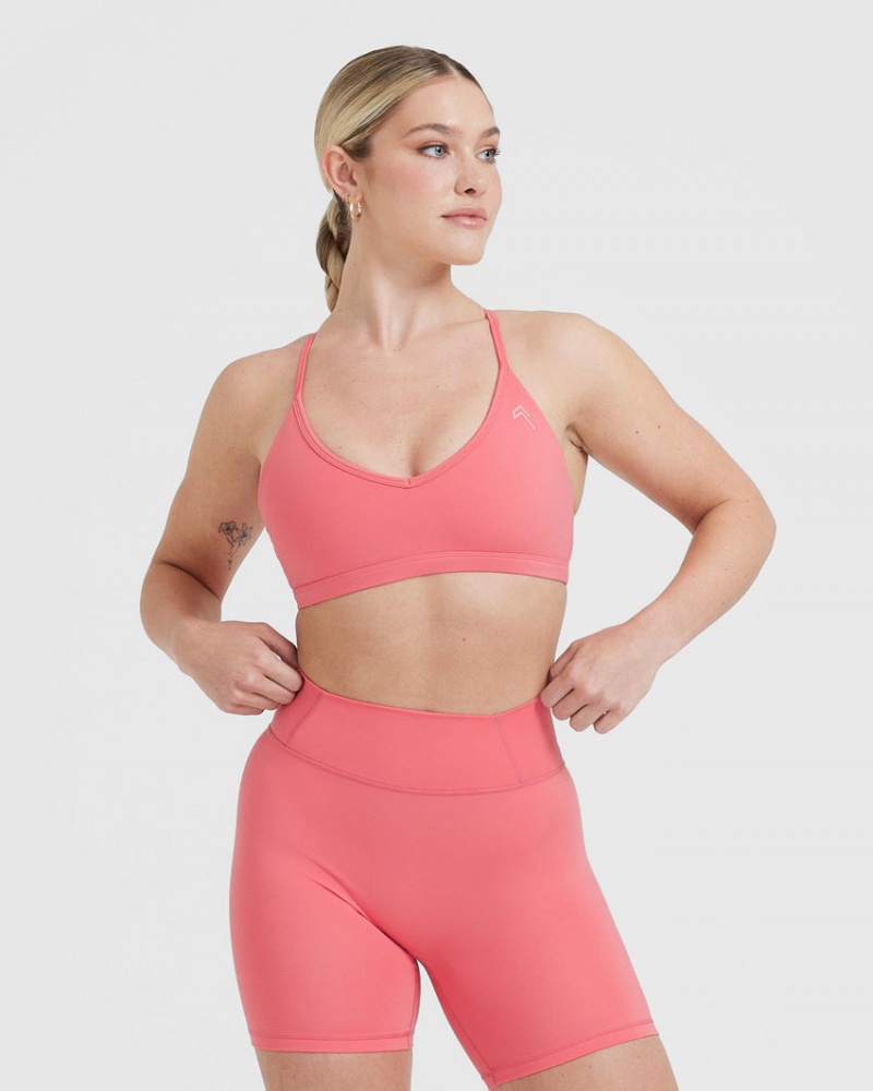 Oner Active Timeless Strappy Bralette Sports Bras Lyserød | 062-RGZMBS