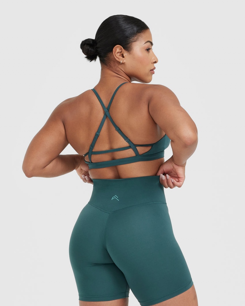 Oner Active Timeless Strappy Bralette Sports Bras Blå Turkis | 480-BRNEKZ