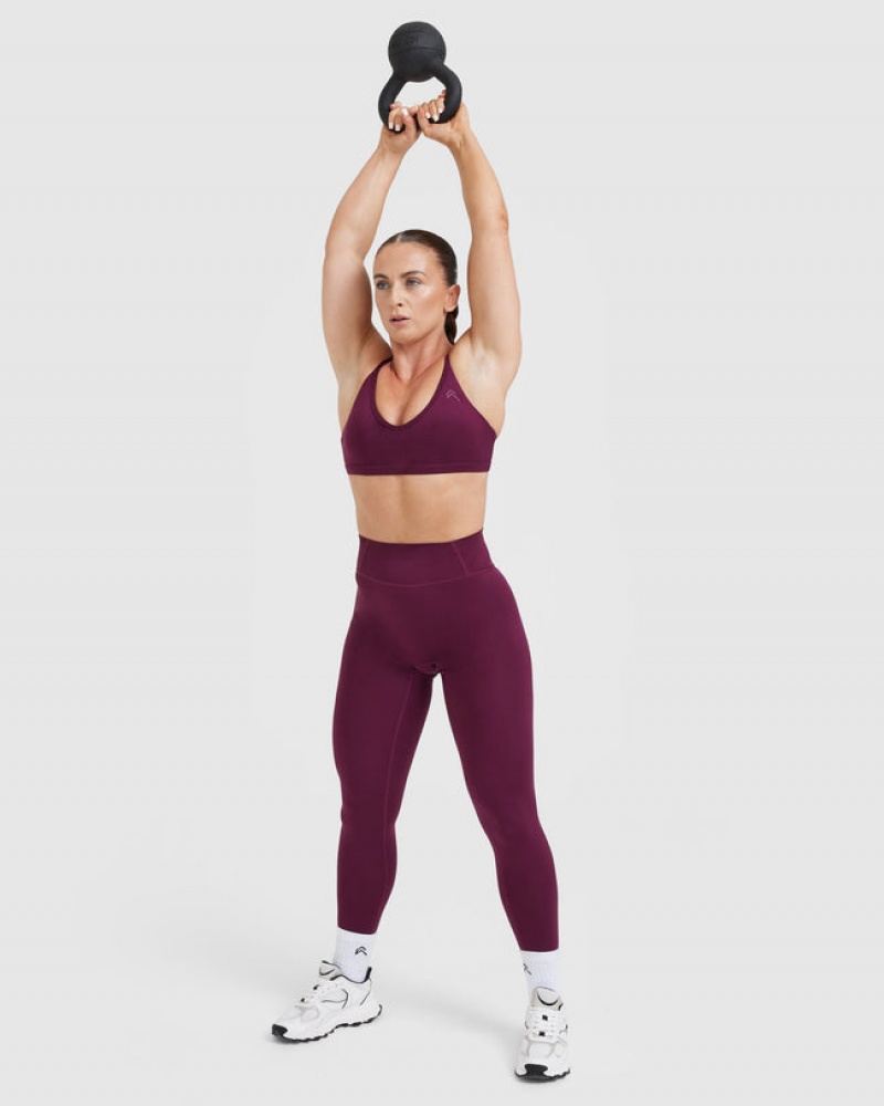 Oner Active Timeless Strappy Bralette Sports Bras Bordeaux | 802-QFAXRG