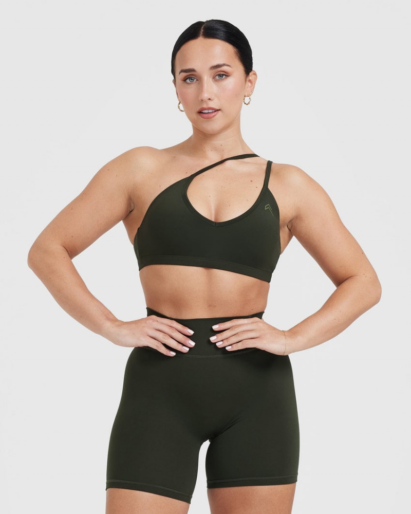 Oner Active Timeless Strappy Bralette Sports Bras Khaki | 257-XIZLJR