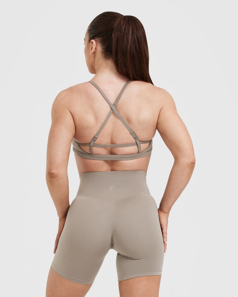 Oner Active Timeless Strappy Bralette Sports Bras Grå | 093-YCRVFX