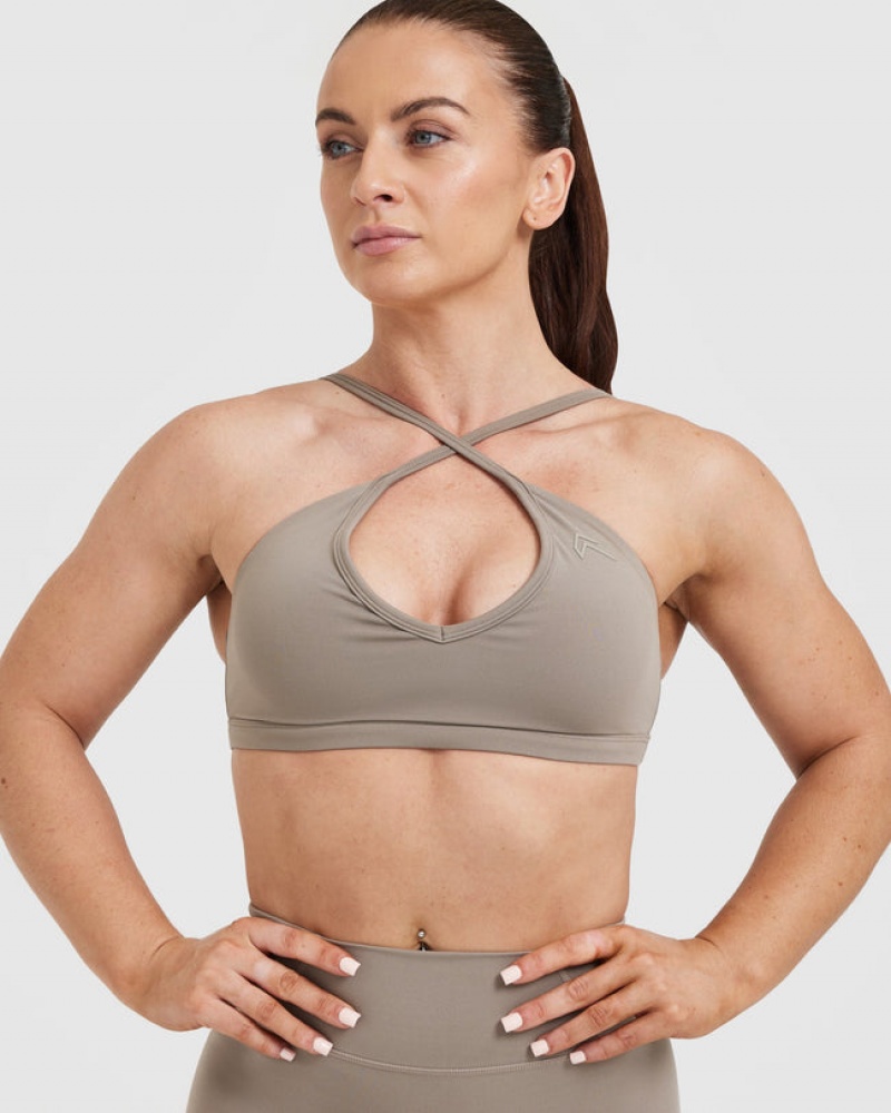 Oner Active Timeless Strappy Bralette Sports Bras Grå | 093-YCRVFX