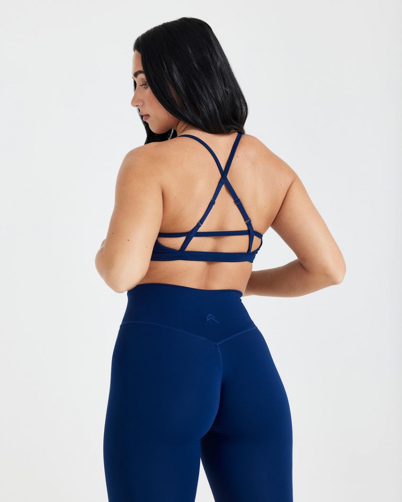 Oner Active Timeless Strappy Bralette Sports Bras Blå | 152-BFTYNM