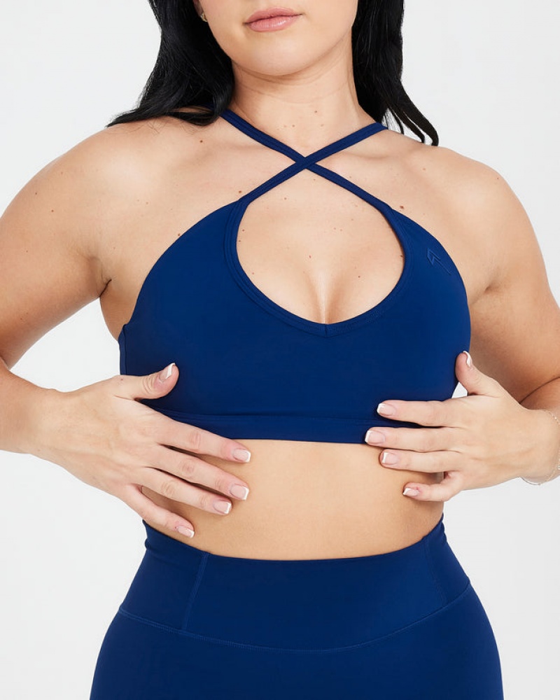 Oner Active Timeless Strappy Bralette Sports Bras Blå | 152-BFTYNM