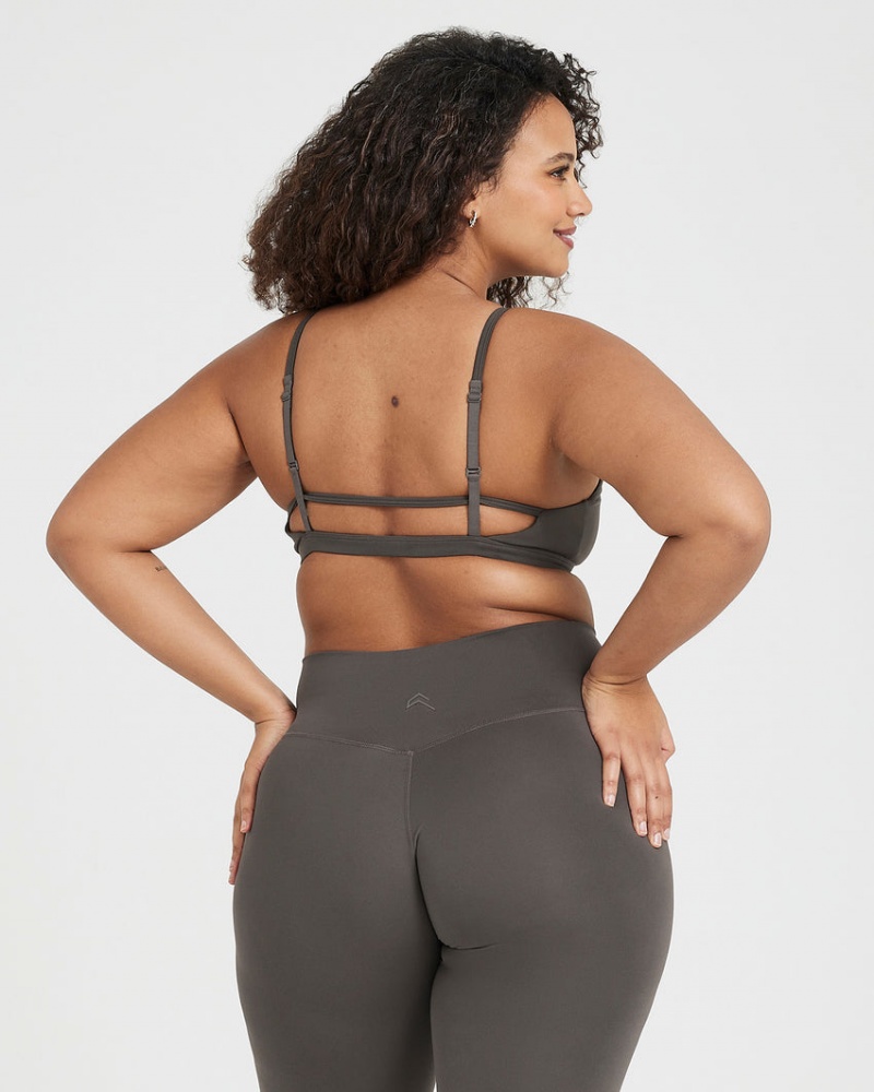 Oner Active Timeless Strappy Bralette Sports Bras Dyb Grå Brune | 287-GHPMOX