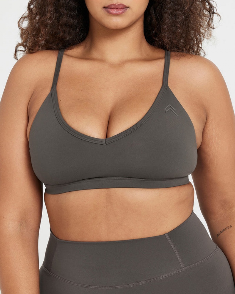 Oner Active Timeless Strappy Bralette Sports Bras Dyb Grå Brune | 287-GHPMOX