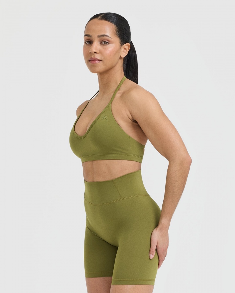 Oner Active Timeless Strappy Bralette Sports Bras Olivengrøn Grøn | 038-BNLSCR