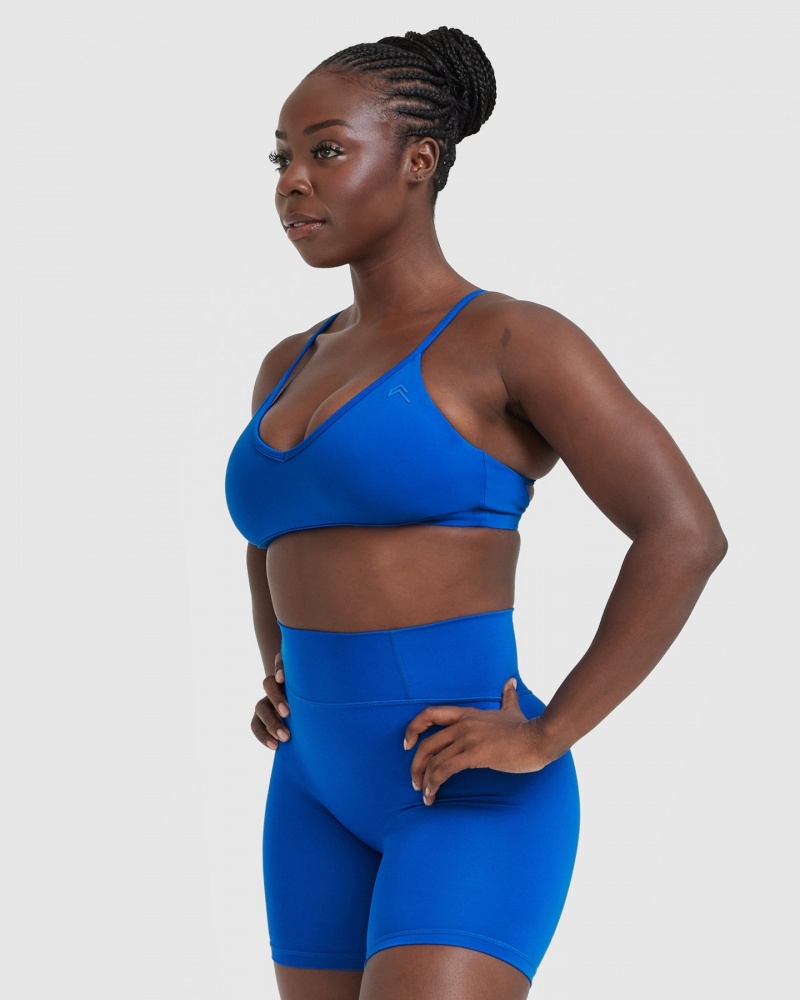 Oner Active Timeless Strappy Bralette Sports Bras Dyb Blå | 920-TKAGHX