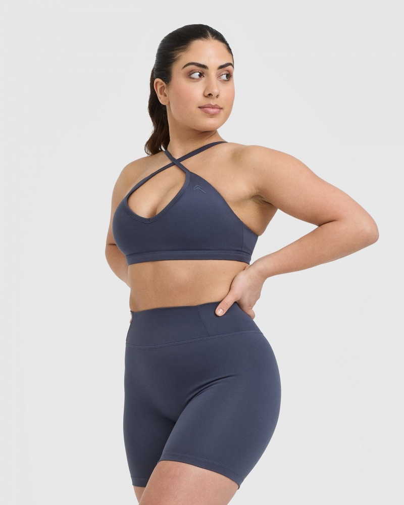 Oner Active Timeless Strappy Bralette Sports Bras Blå | 367-RQNOMW