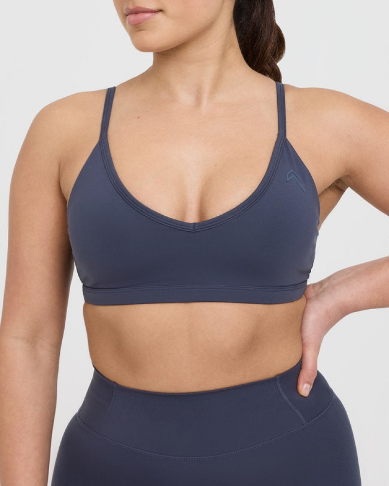 Oner Active Timeless Strappy Bralette Sports Bras Blå | 367-RQNOMW