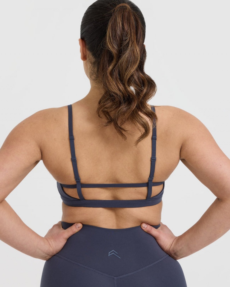 Oner Active Timeless Strappy Bralette Sports Bras Blå | 367-RQNOMW