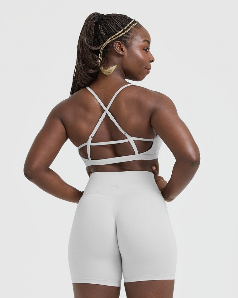 Oner Active Timeless Strappy Bralette Sports Bras Lysegrå | 609-JRZTME