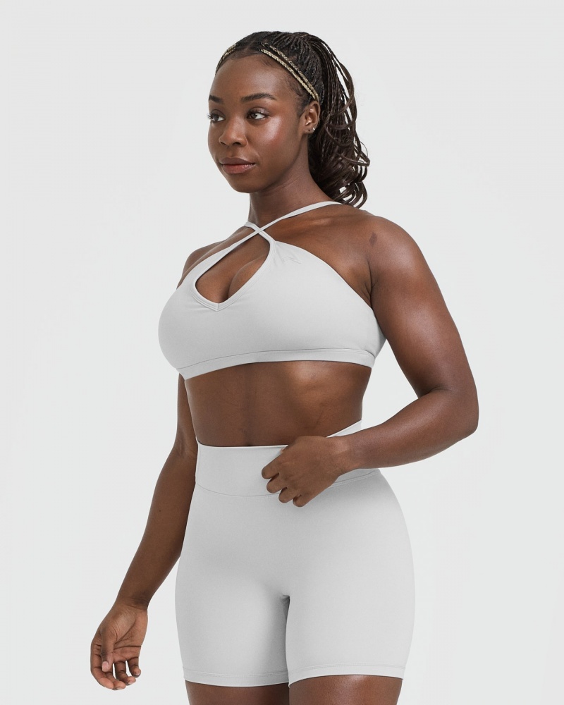 Oner Active Timeless Strappy Bralette Sports Bras Lysegrå | 609-JRZTME