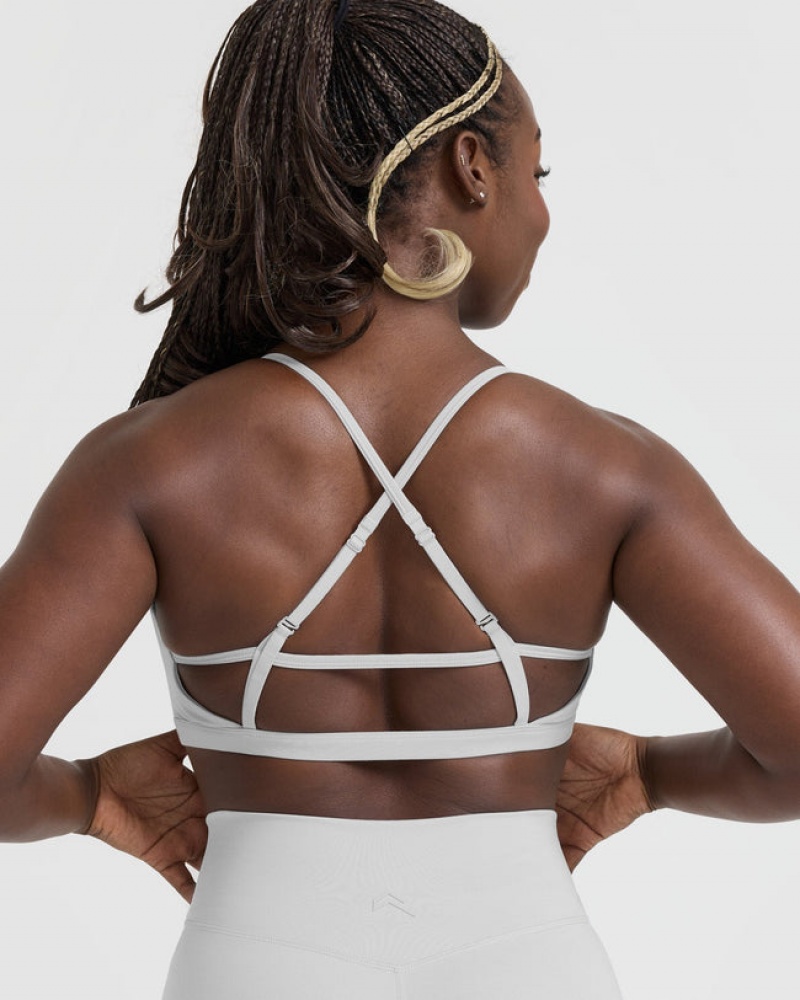 Oner Active Timeless Strappy Bralette Sports Bras Lysegrå | 609-JRZTME