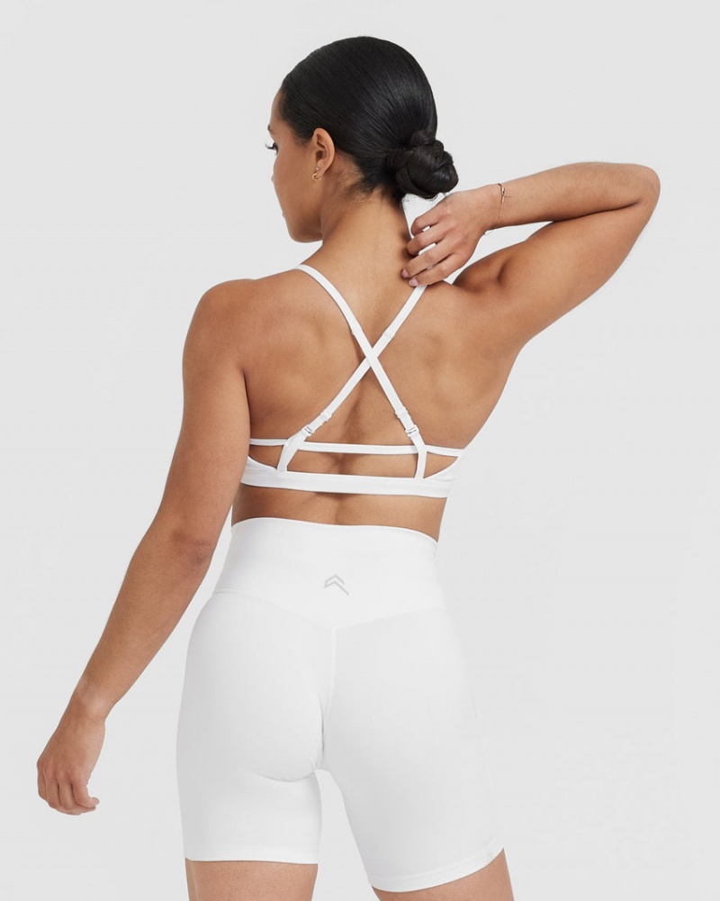 Oner Active Timeless Strappy Bralette Sports Bras Hvide | 546-OMWCVA