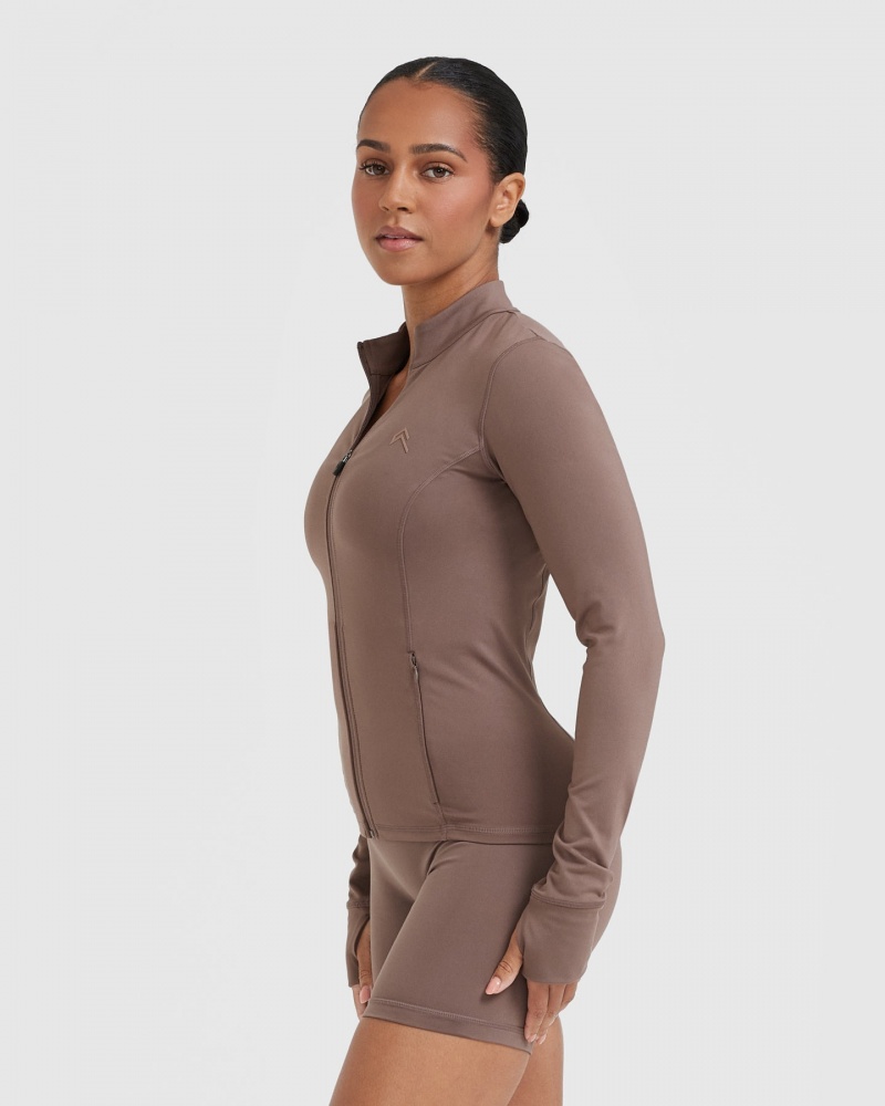 Oner Active Timeless Sweatshirts Brune | 935-MBCWZI