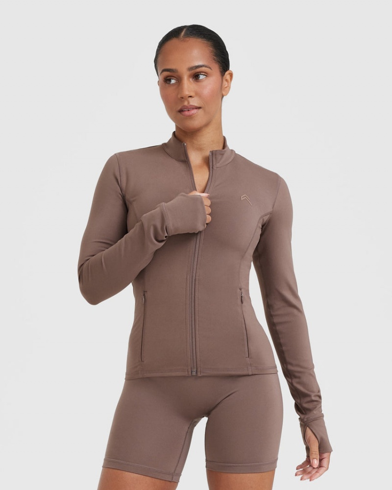 Oner Active Timeless Sweatshirts Brune | 935-MBCWZI