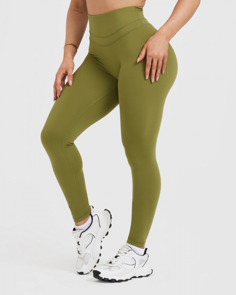 Oner Active Unified High Waisted Leggings Olivengrøn Grøn | 214-MSELNB