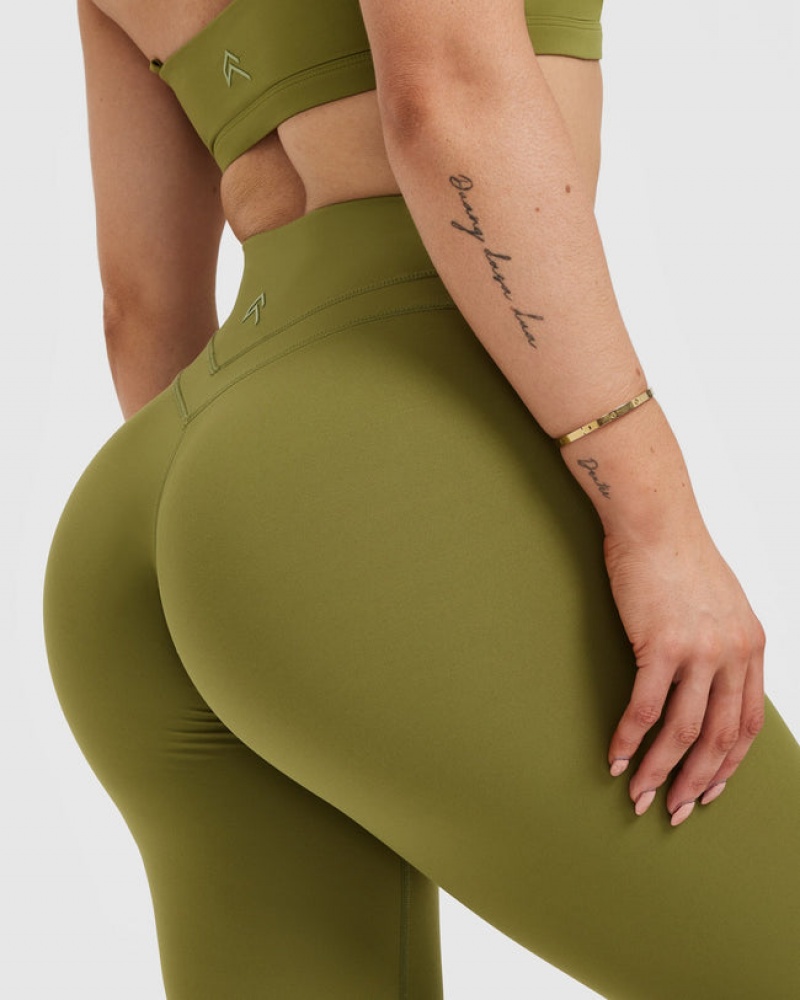 Oner Active Unified High Waisted Leggings Olivengrøn Grøn | 214-MSELNB