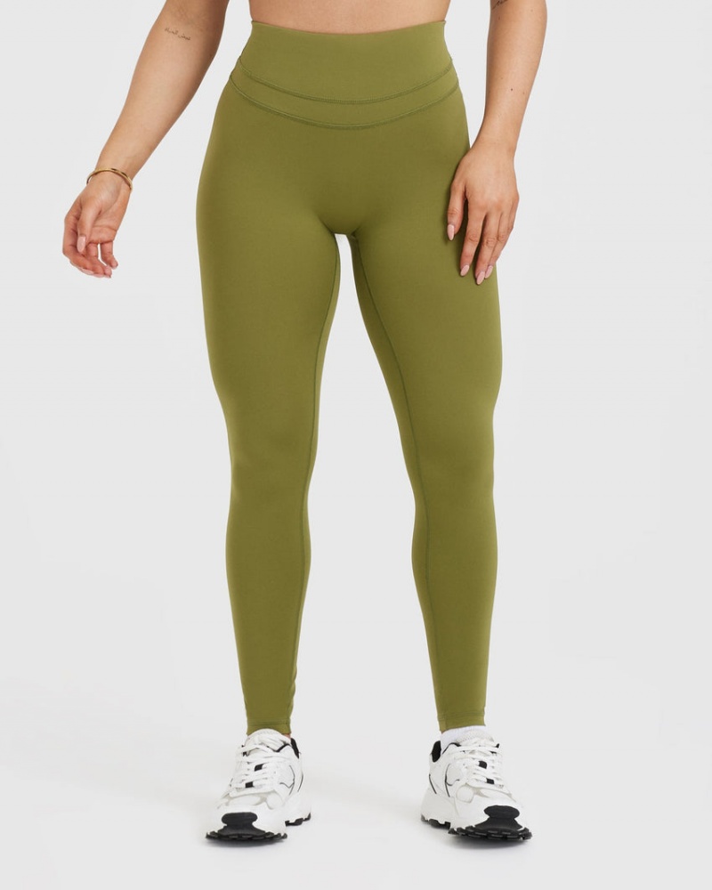 Oner Active Unified High Waisted Leggings Olivengrøn Grøn | 214-MSELNB